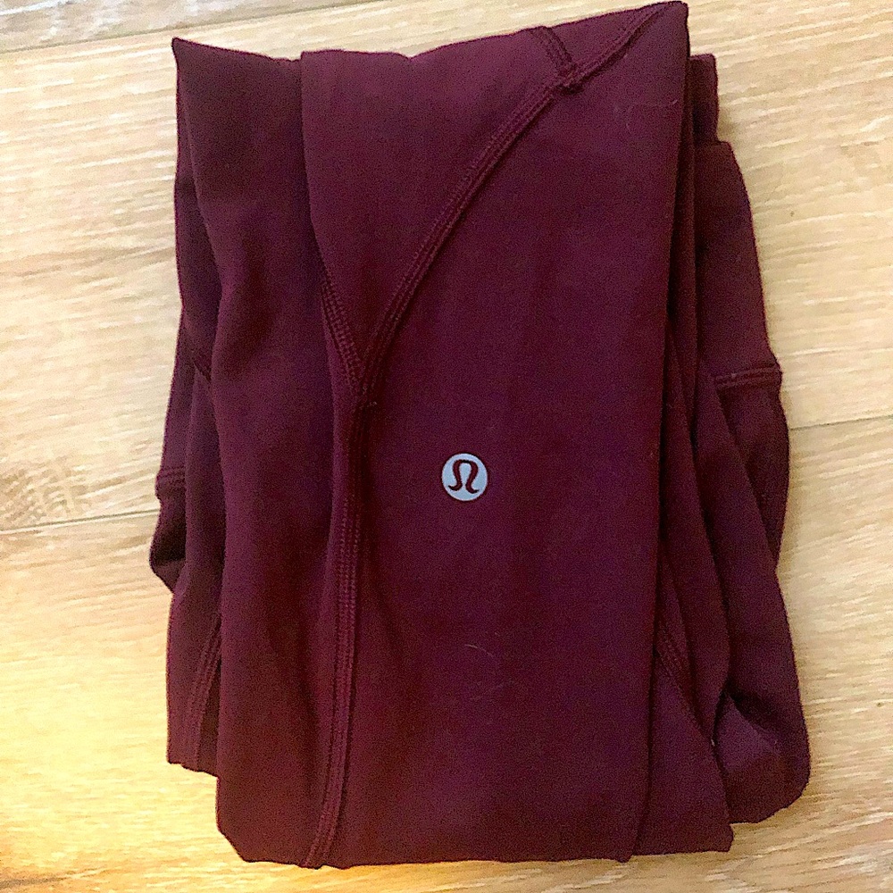 maroon lululemon leggings